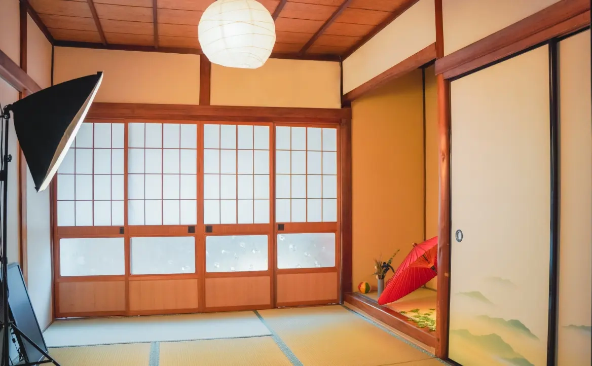 和を感じる畳が綺麗な和室のスタジオ